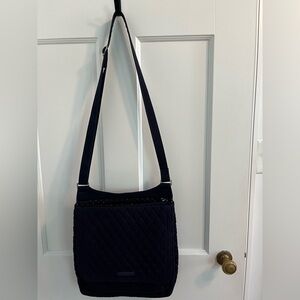 Vera Bradley Navy Blue Crossbody Bag with Textured Design